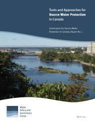 Tools and Approaches for Source Water Protection in Canada