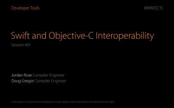 Swift and Objective-C Interoperability