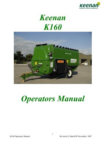 K160 Operators Manual