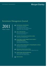 Investment Management Journal: Volume 1 Issue 2 - Morgan Stanley