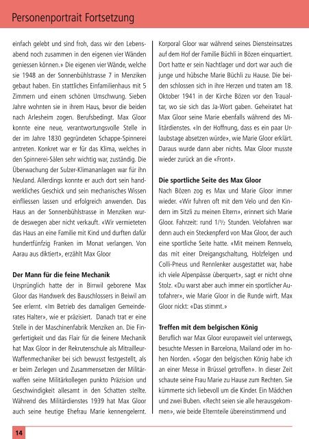 Das informative Monatsmagazin für Menziken - Menziken - dorfheftli