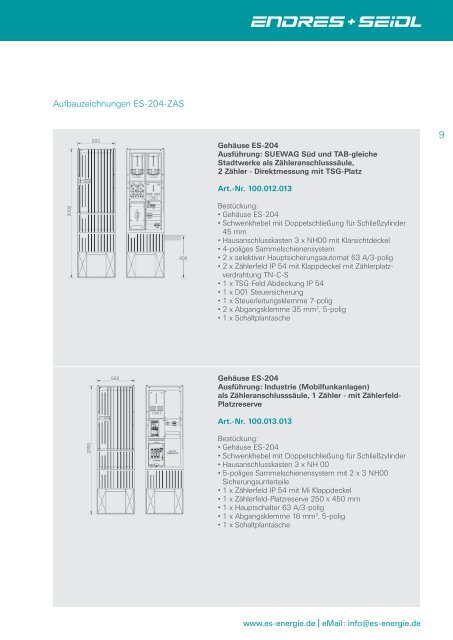 Aufbauzeichnungen ES-204-