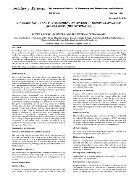 prueba de diabetes tinospora cordifolia