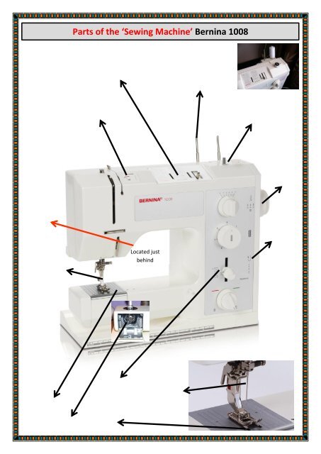 Parts of the ‘Sewing Machine’ Bernina 1008