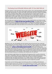 Purchasing Actual Affordable Website traffic To Your Adult Web site