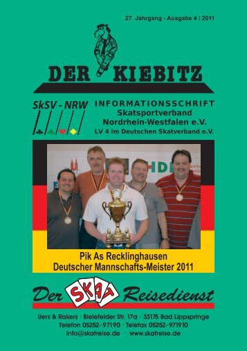 INFORMATIONSSCHRIFT Skatsportverband Nordrhein-Westfalen e.V