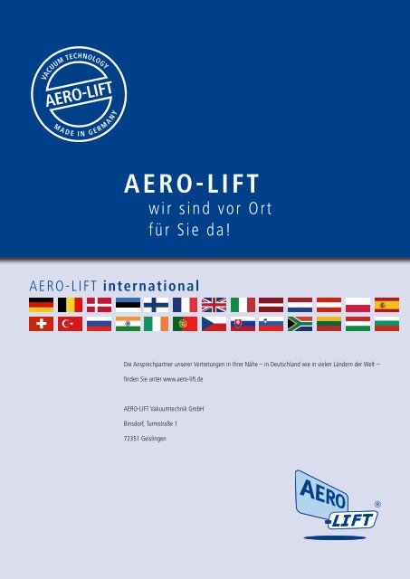 AERO-LIFT Schlauchheber Prospekt