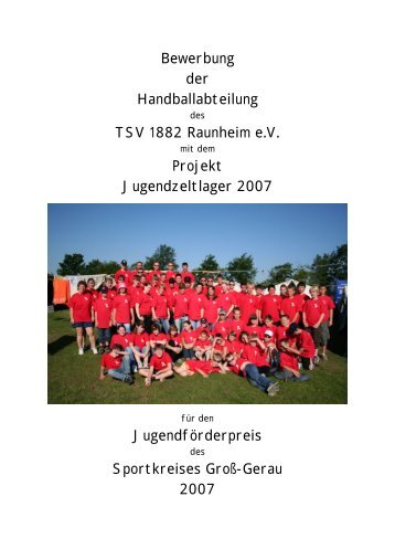 sind die Bewerbungsunterlagen - tsv-raunheim-handball.de