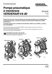 Pompe pneumatique à membrane VERDERAIR VA 80