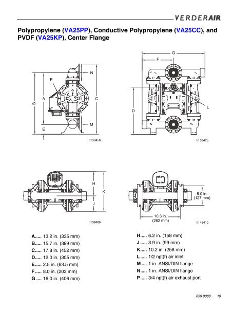 VERDERAIR VA 25 Air-Operated Diaphragm Pump