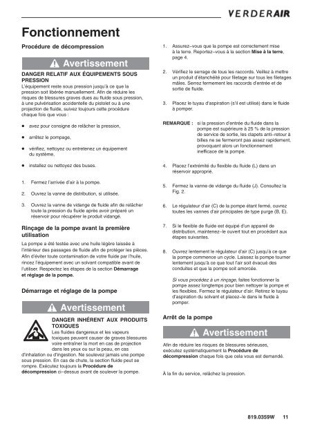 VERDER VA 40 Pompes pneumatiques à membrane pneumatique