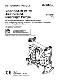 VERDER VA 10 Air-Operated Diaphragm Pumps