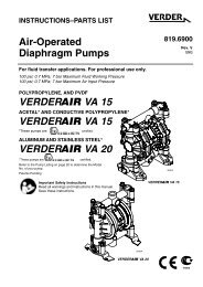 Air-Operated Diaphragm Pumps VERDER VA 15 VERDER VA 15 VERDER VA 20