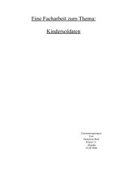 Eine Facharbeit zum Thema Kindersoldaten