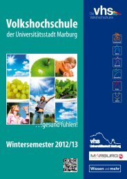 Sprachen - Volkshochschule Marburg
