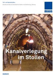 Kanalverlegung im Stollen