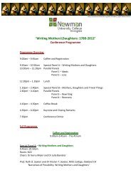'Writing Mothers\Daughters: 1780-2012' - Newman University College