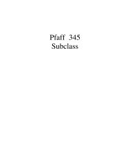 Pfaff 345 Subclass