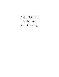 Pfaff 335 H3 Subclass Old Casting