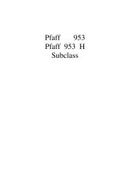 Parts book for Pfaff 953