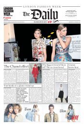 LONDON FASHION WEEK The Chanel effect