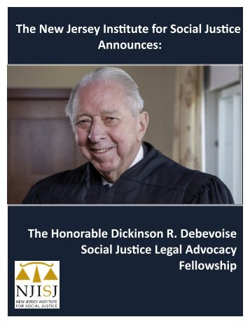 The Honorable Dickinson R Debevoise Social Justice Legal Advocacy Fellowship