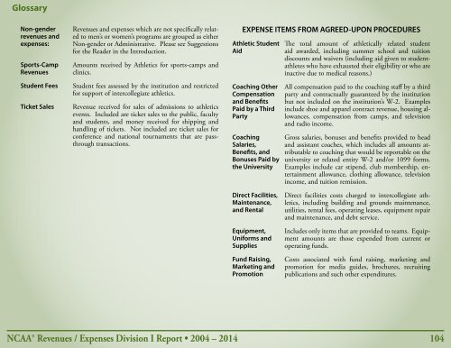 Revenues & EXPENSES
