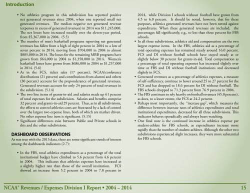 Revenues & EXPENSES