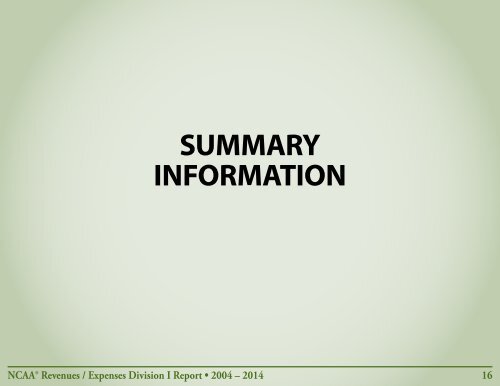 Revenues & EXPENSES