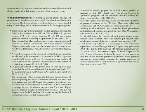 Revenues & EXPENSES