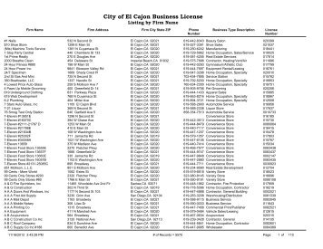 City of El Cajon Business License