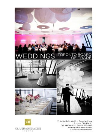 Wedding Package - Oliver & Bonacini Events