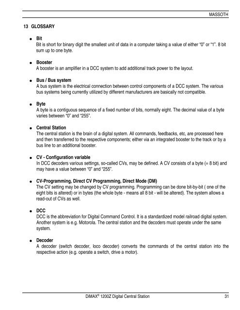 User’s Manual DiMAX® 1200Z Digital Central Station