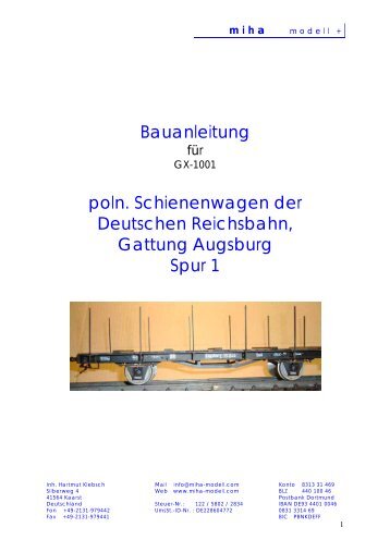 Deutschen Reichsbahn Gattung Augsburg Spur 1