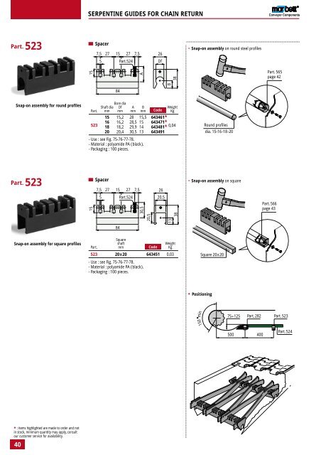 Conveyor Components