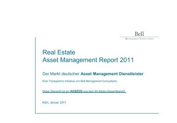 Asset Management Dienstleister - Bell Management Consultants