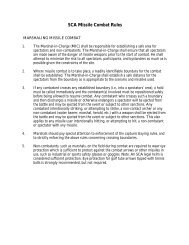 SCA Missile Combat Rules