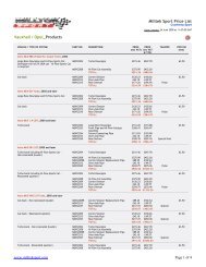 Milltek Sport Price List Vauxhall / Opel_Products