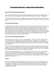 Courtenay Sport Ltd - Dump Valve Information