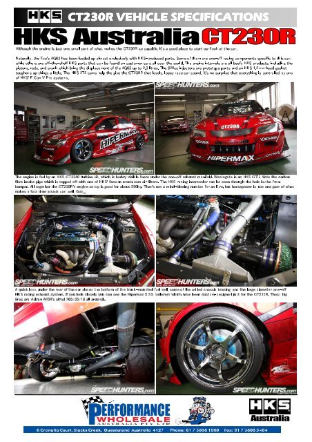 CT230R Specs.pdf - HKS Australia