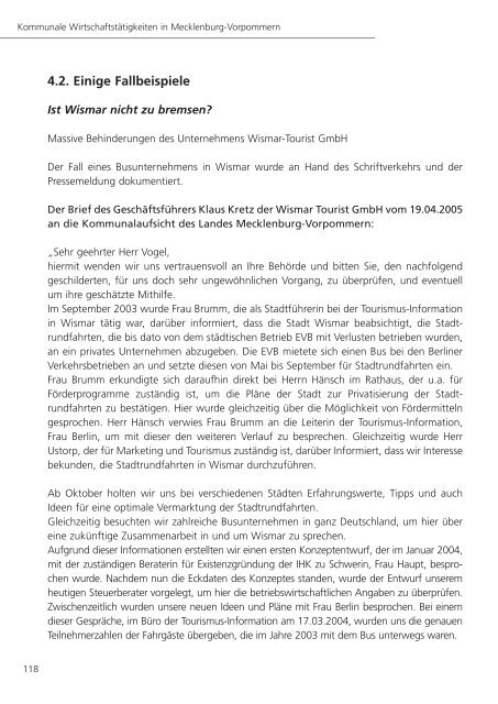 Schwarzbuch der Kommunalwirtschaft in Mecklenburg-Vorpommern