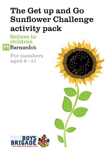 The Get up and Go Sunflower Challenge activity pack