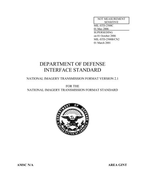 MIL-STD-2500C - GWG - National Geospatial-Intelligence Agency