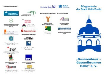 Bürgerverein der Stadt Halle/ Saale - "Brunnenhaus -Gesundbrunnen"