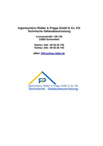 Technische Gebäudeausrüstung - Ingenieurbüro Ridder & Prigge ...