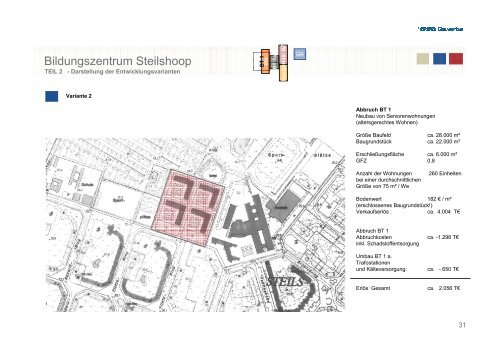 MACHBARKEITSSTUDIE BILDUNGSZENTRUM STEILSHOOP