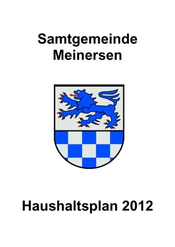 Übersicht Finanzhaushalt - Samtgemeinde Meinersen