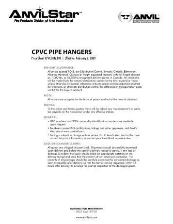 CPVC PIPE HANGERS