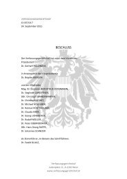Beschluss (221 KB) - Der Österreichische Verfassungsgerichtshof