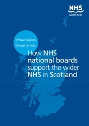 How NHS national boards support the wider NHS in Scotland